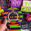Video demo of the Main Witch Energy MagSafe grip ring on the matching striped case, flipping the ring out and using it as a one-handed finger hold.