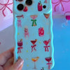 Video: turning the Holiday Spirits, Please? Wavy Luxe iPhone case in hand to show the cocktail print and glossy wavy edges