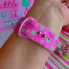 Video: wearing the Peppermint Cutie Apple Watch band on the wrist, then showing both straps
