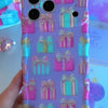 Video: turning the No Peeking, Darling Wavy Luxe iPhone case in hand to show the glossy wavy edges and pastel present print