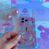 Video: the No Peeking, Darling matching set, grip ring snapped onto the case, scrunchie worn on the wrist and the phone hanging from the strap