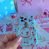 Video: Holiday Spirits, Please? grip ring shown close up, then snapped onto the matching case and held with one finger through the silver ring