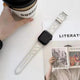 Canvas Couture Leather Band For Apple Watch Multiple Colors Available — Sleek & Stylish Design: Introducing our Leather/Canvas Apple Watch Band with side stitching.