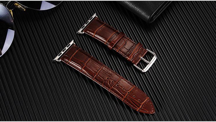 Crocodile Leather Band For Apple Watch Multiple Colors Available - Fancy Bands 