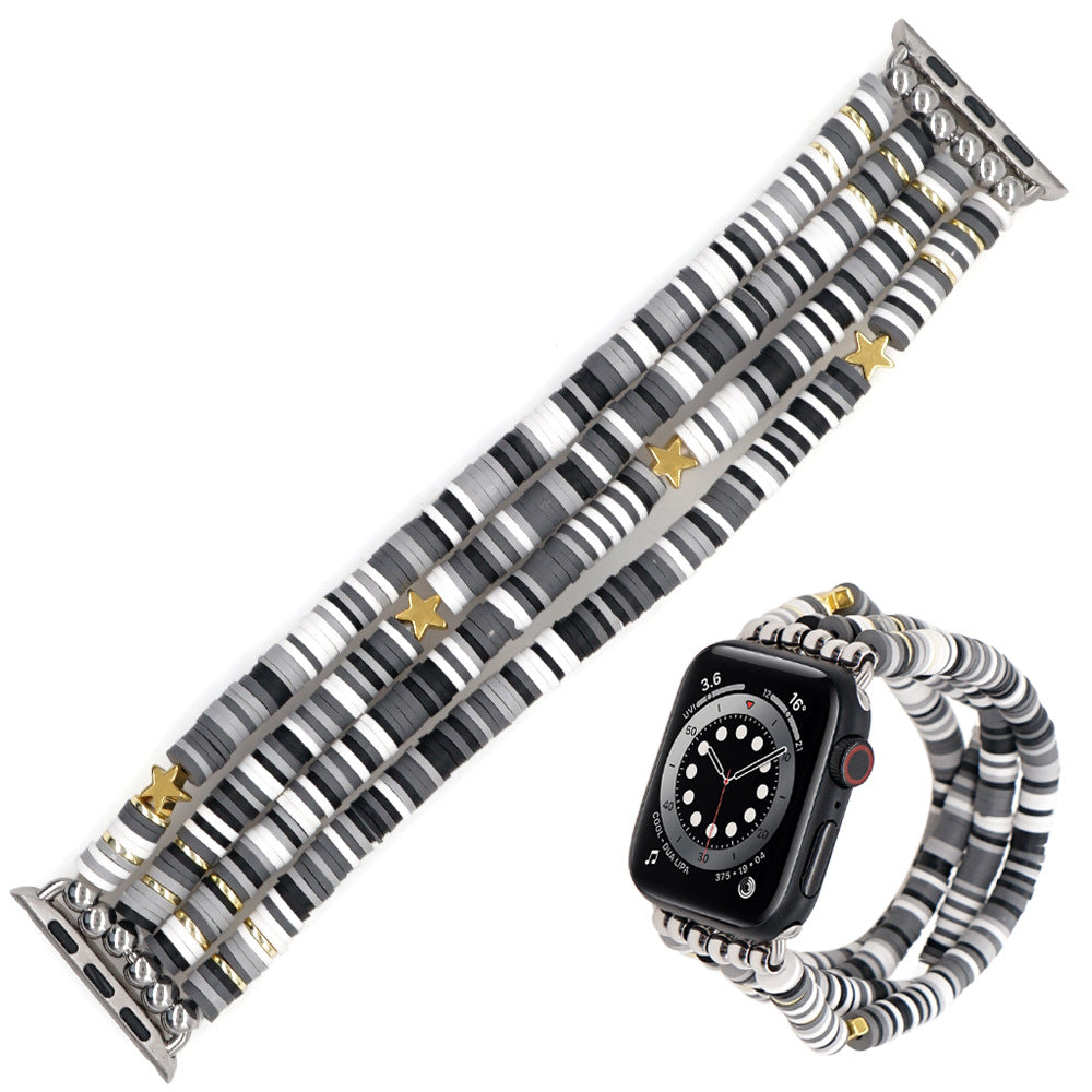 Star Embelished Heishi Bracelet Band For Apple Watch Multiple Styles/Colors Available