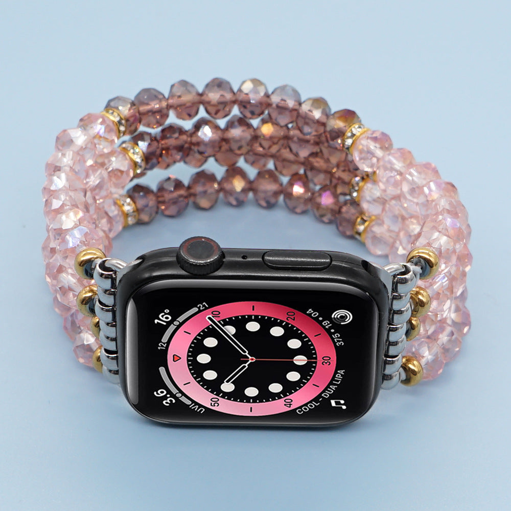 Fancy Col Crystal Bling Heishi Bracelet Band For Apple Watch Multiple Styles/Col ...