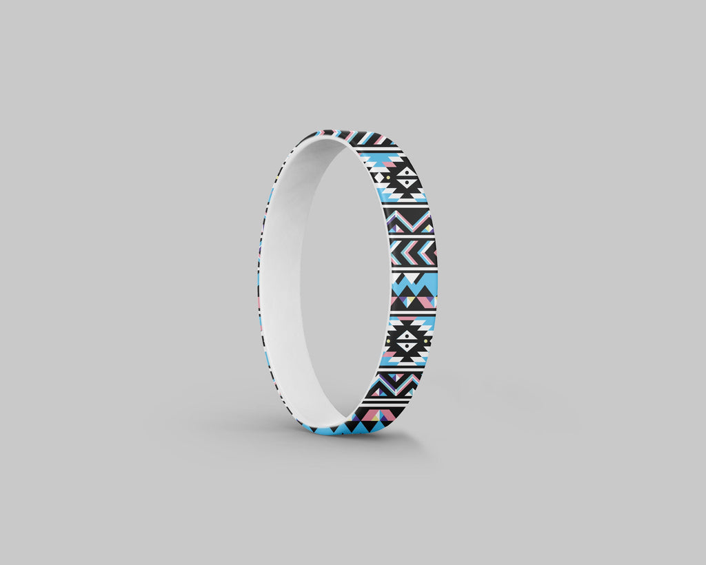 Boho-Chic Silicone Bracelet Stack - Fancy Bands 