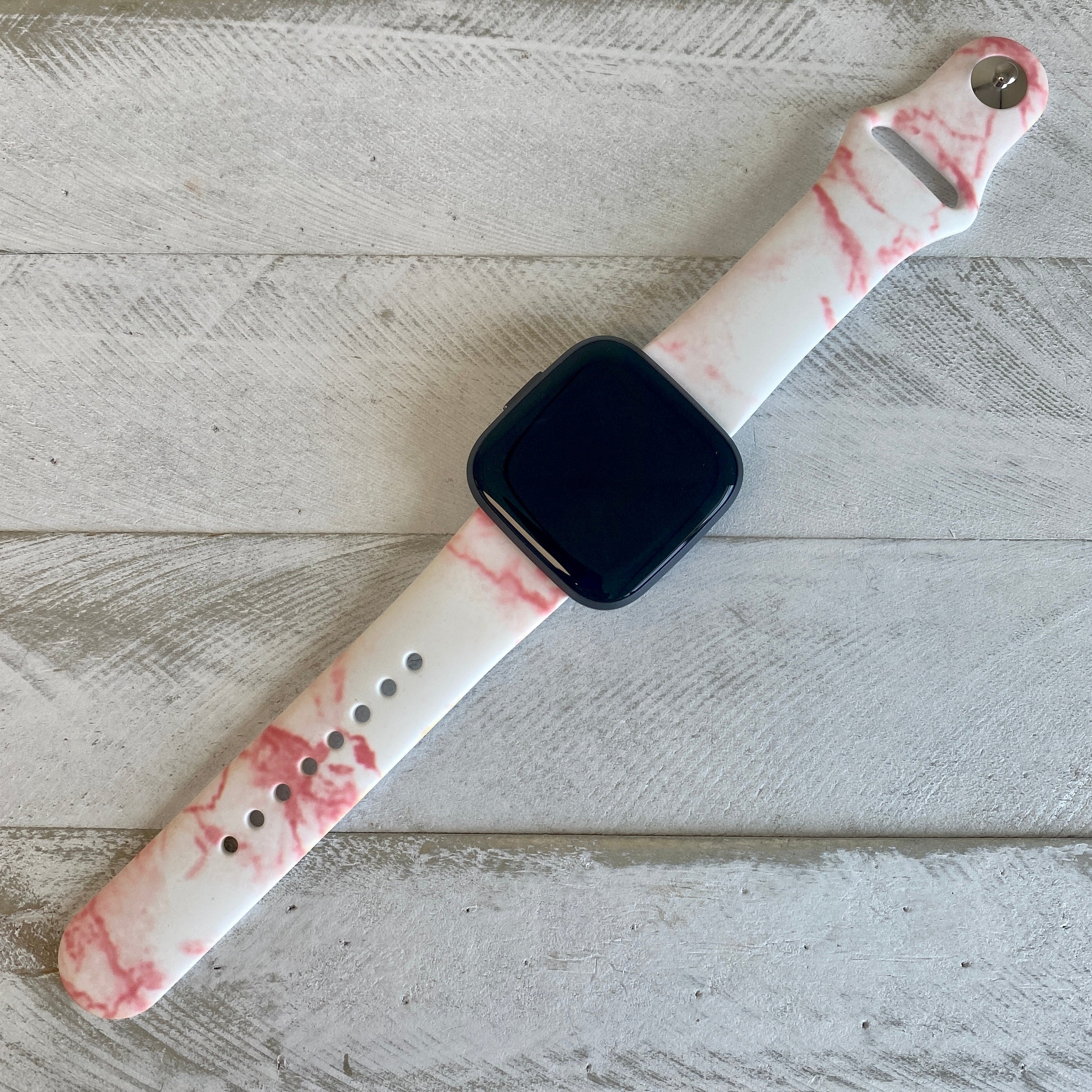 Marble Print Silicone Band For Fitbit Versa 1/2 Multiple Colors Available