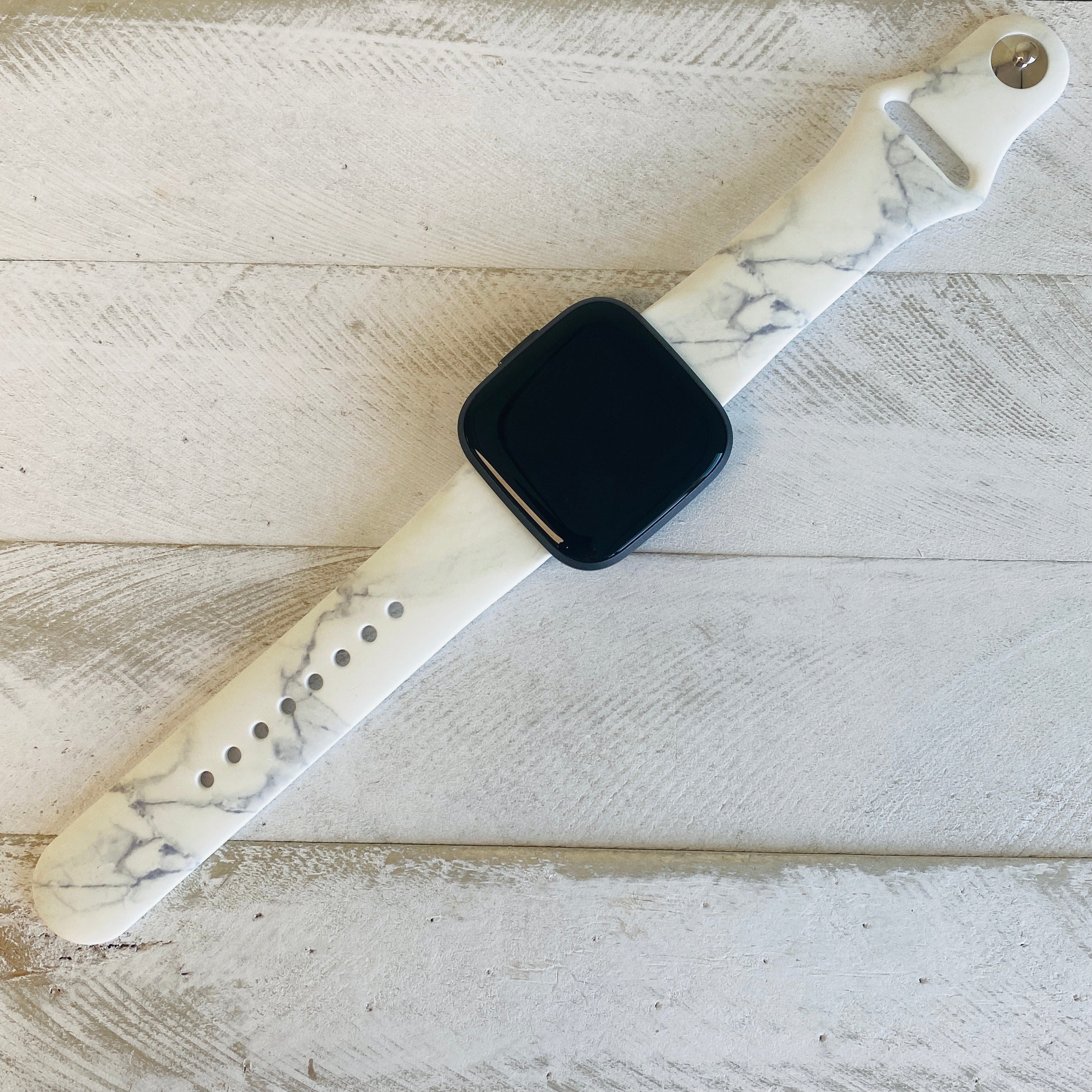 Marble Print Silicone Band For Fitbit Versa 1/2 Multiple Colors Available