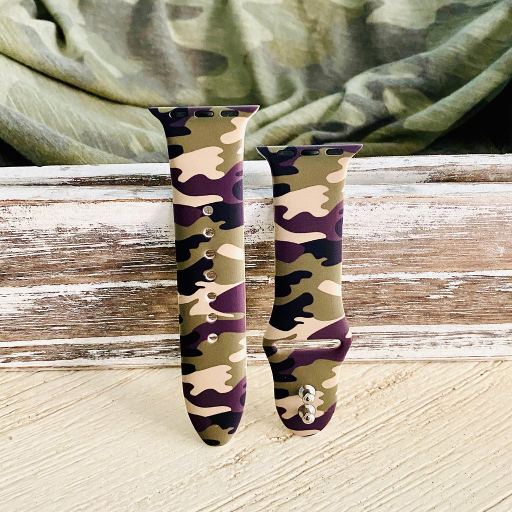 Camouflage Print Silicone Band For Apple Watch - Fancy Bands 