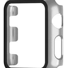 Estuche rígido con protector de pantalla de vidrio templado para Apple Watch, varios colores disponibles 