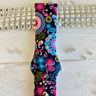 Colorful Paisley Black Print Silicone Band For Fitbit Versa 1/2 - Fancy Bands 