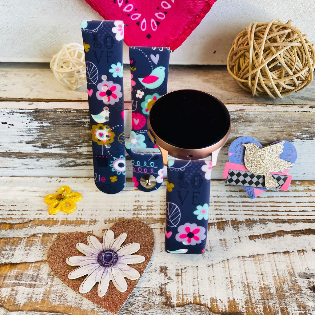 Birdie Print Silicone Band For Samsung Watch - Fancy Bands 