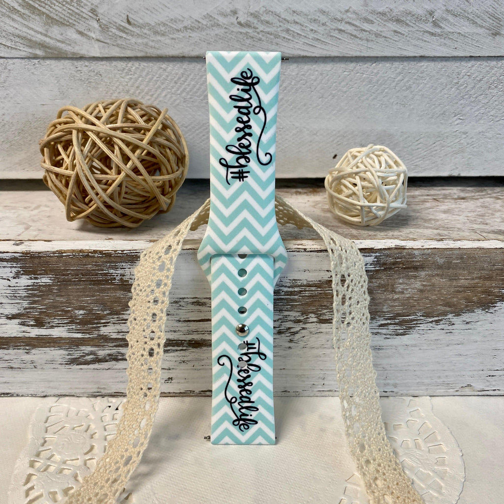 #Blessedlife Print Silicone Band For Fitbit Versa 1/2 - Fancy Bands 