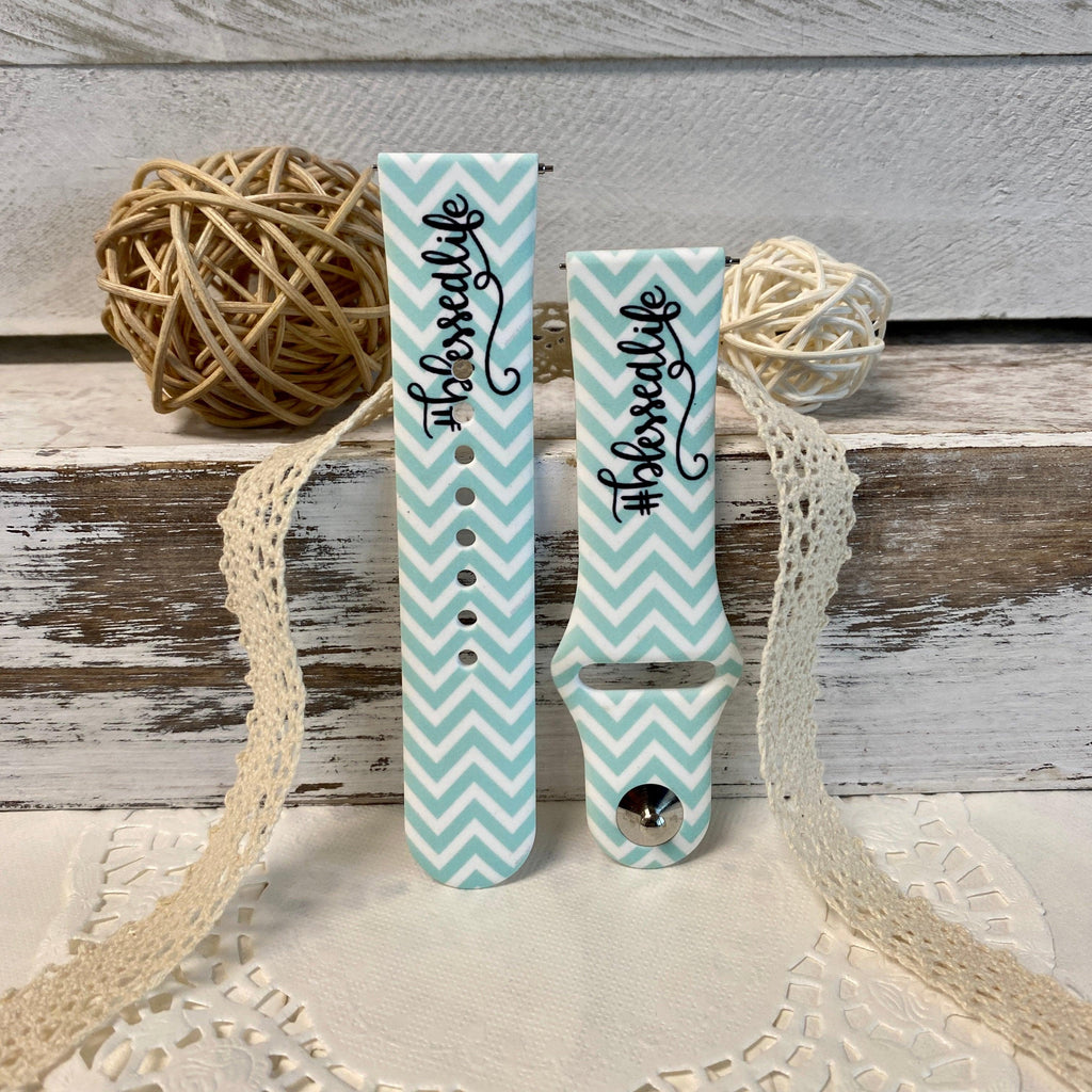 #Blessedlife Print Silicone Band For Fitbit Versa 1/2 - Fancy Bands 