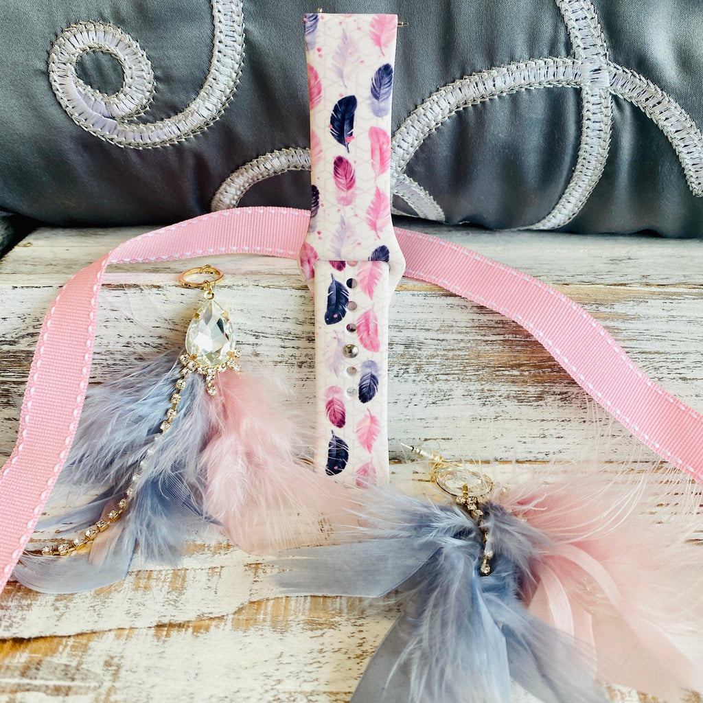 Feather Print Silicone Band For Samsung Watch - Fancy Bands 