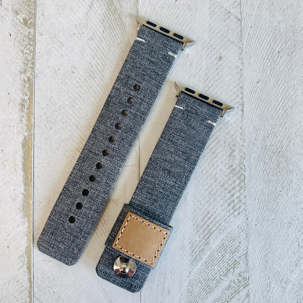 Fancy Fabric Leather Lined Band For Apple Watch - Fancy Bands 