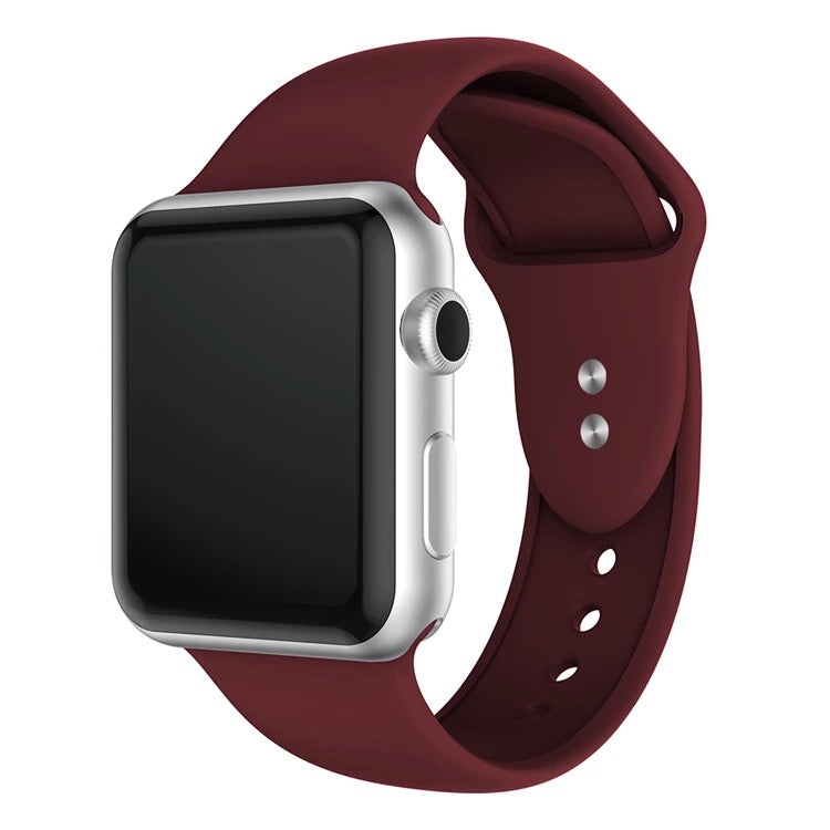 Solid Color Silicone Band For Apple Watch Multiple Colors Available