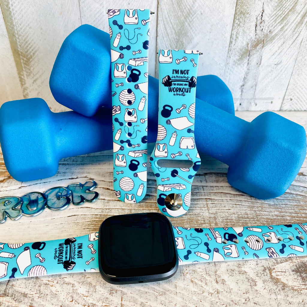 Fancy Workout Print Silicone Band For Fitbit Versa 1/2 - Fancy Bands 