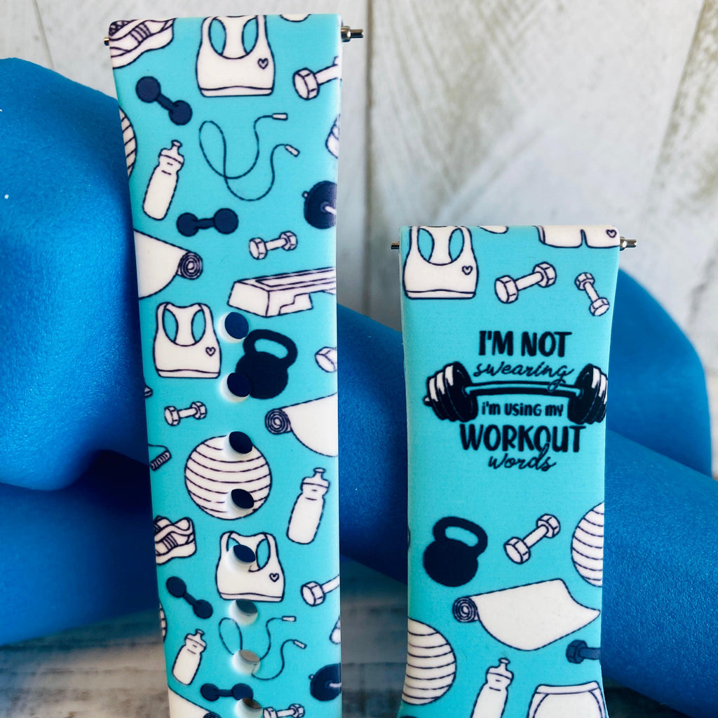 Fancy Workout Print Silicone Band For Fitbit Versa 1/2 - Fancy Bands 