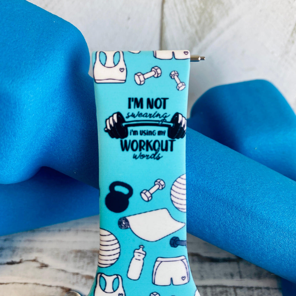 Fancy Workout Print Silicone Band For Fitbit Versa 1/2 - Fancy Bands 