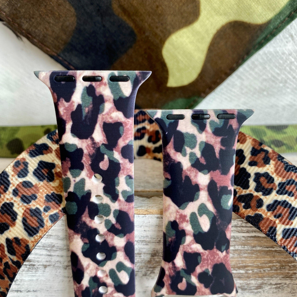 Camo Leopard Print Silicone Band For Apple Watch - Fancy Bands 