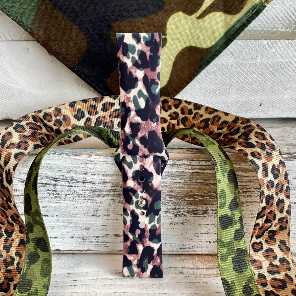 Camo Leopard Print Silicone Band For Fitbit Versa 1/2 - Fancy Bands 