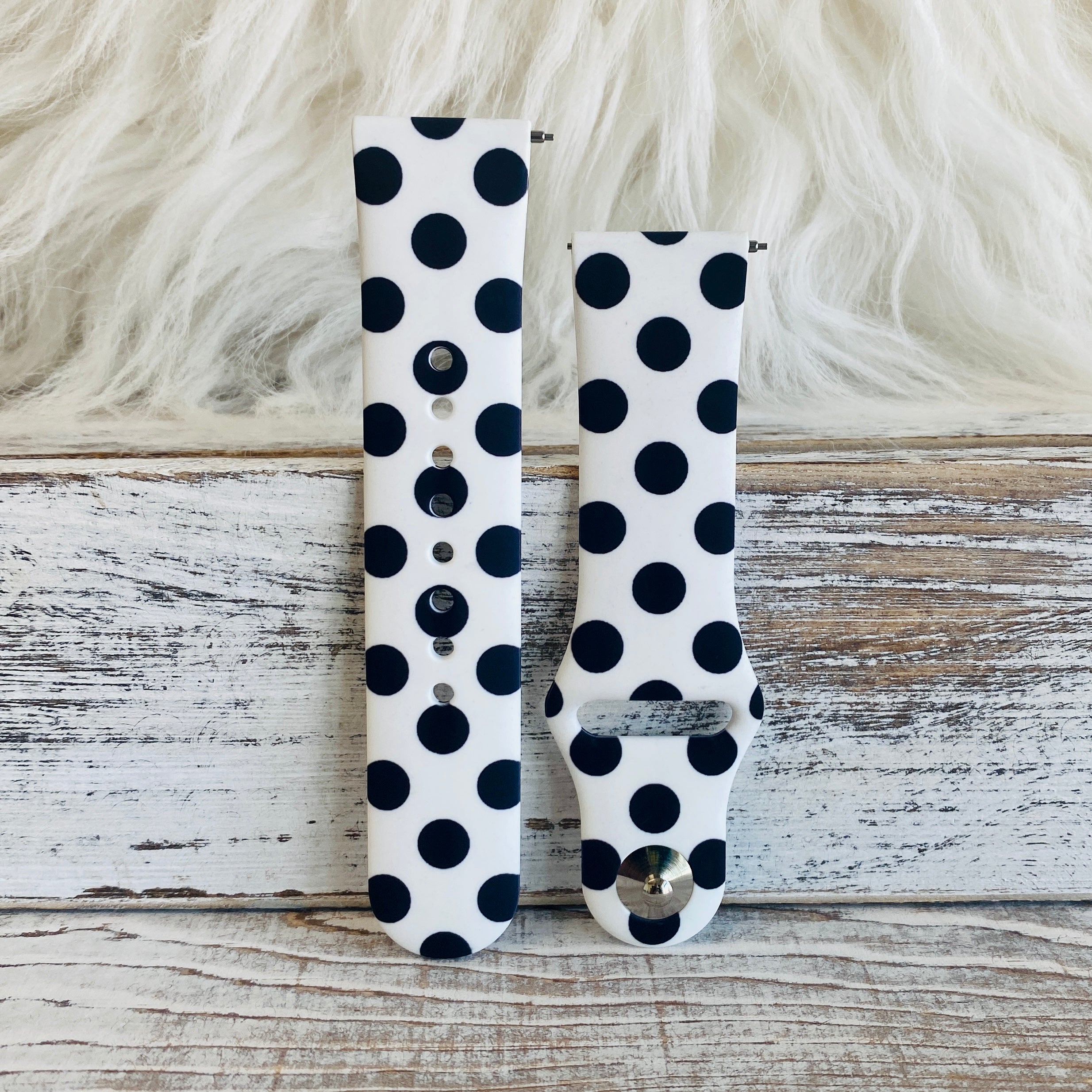 Polka Dot Print Silicone Band For Fitbit Versa 1/2 Multiple Colors Available