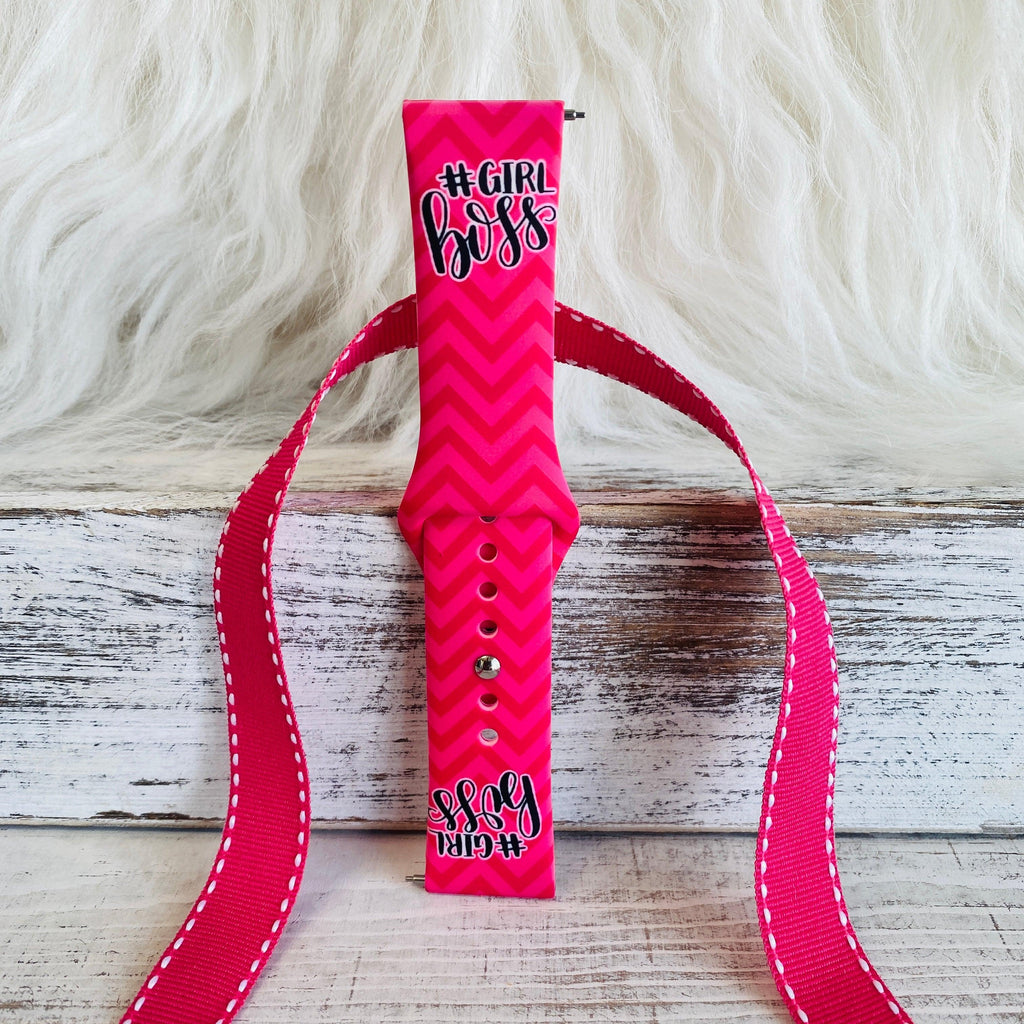 #Girlboss Print Silicone Band For Fitbit Versa 1/2 - Fancy Bands 
