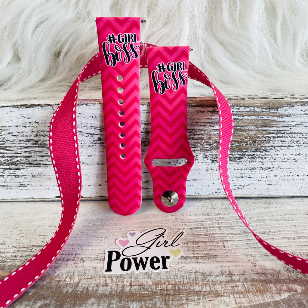 #Girlboss Print Silicone Band For Fitbit Versa 1/2 - Fancy Bands 