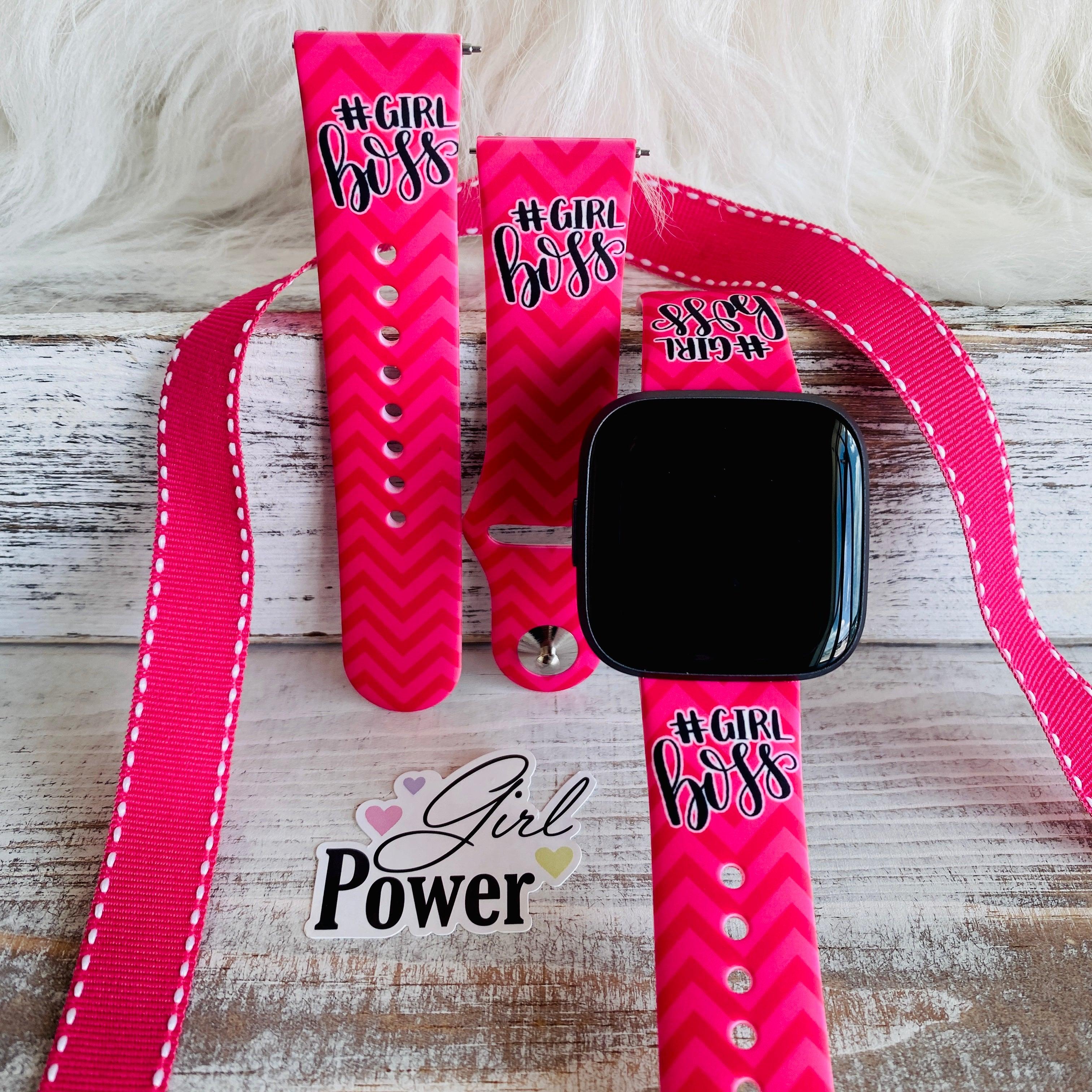 #Girlboss Print Silicone Band For Fitbit Versa 1/2 - Fancy Bands 