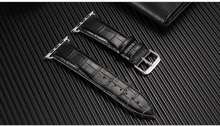 Crocodile Leather Band For Apple Watch Multiple Colors Available - Fancy Bands 