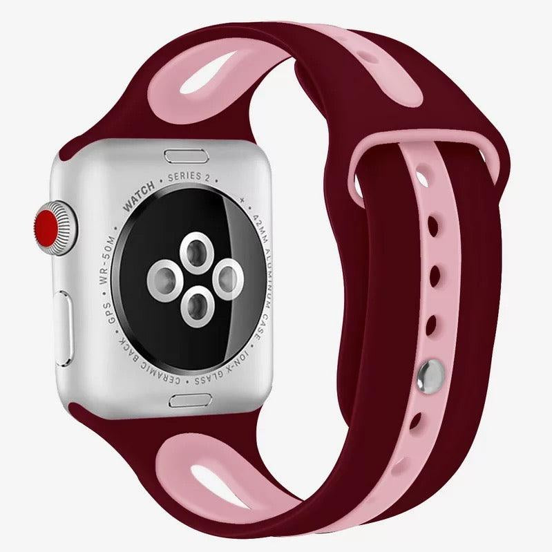 Breathable Sport Silicone Band For Apple Watch Multiple Colors Available - Fancy Bands 