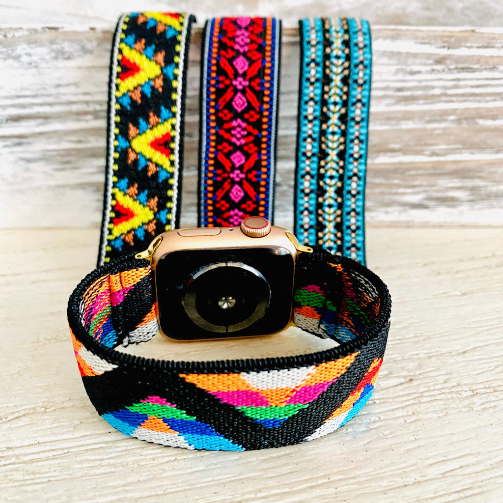 Boho Stretchable Elastic Band For Apple Watch Multiple Colors Available - Fancy Bands 