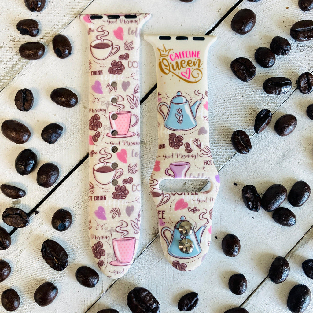 Caffeine Queen Print Silicone Band For Apple Watch - Fancy Bands 