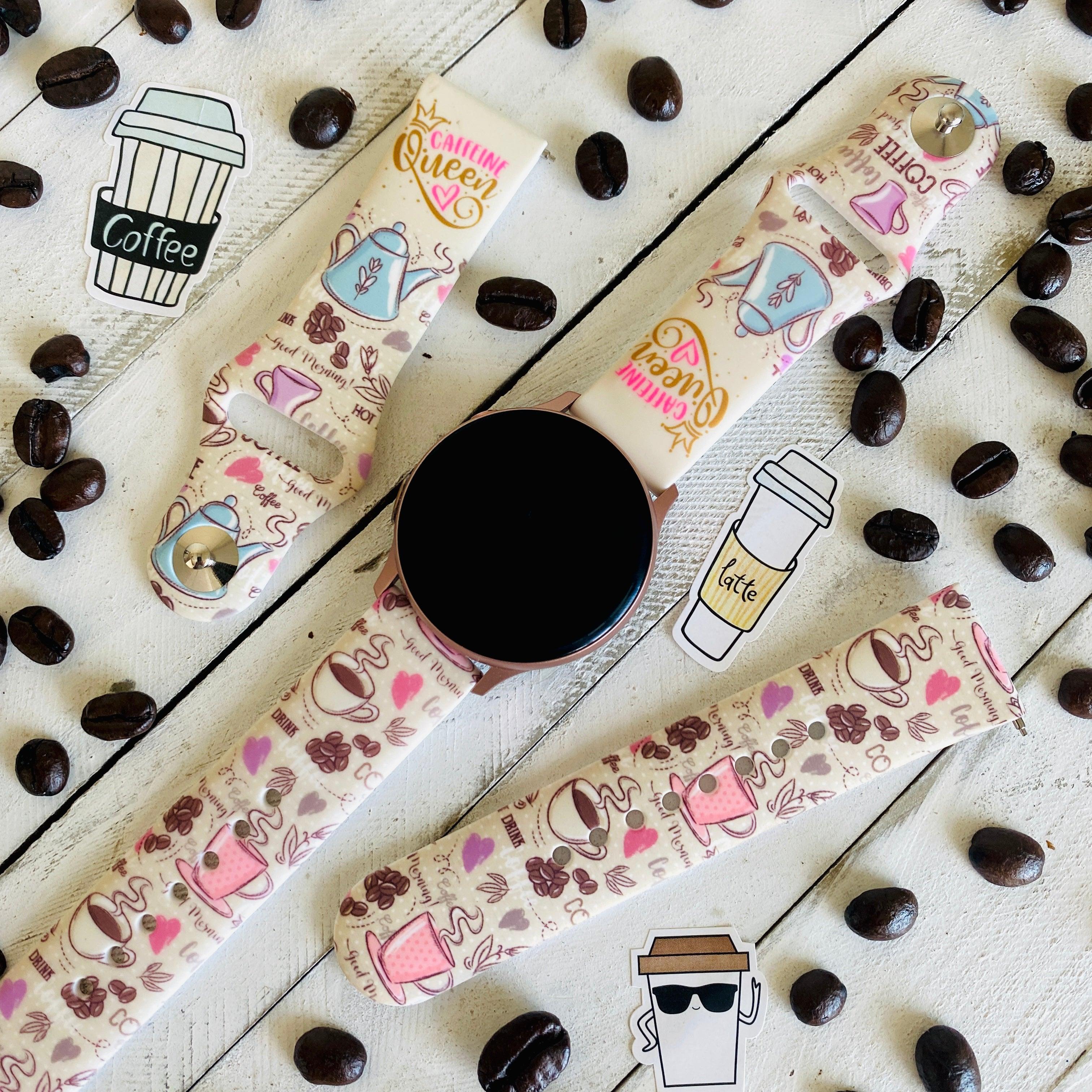 Caffeine Queen Print Silicone Band For Samsung Watch - Fancy Bands 