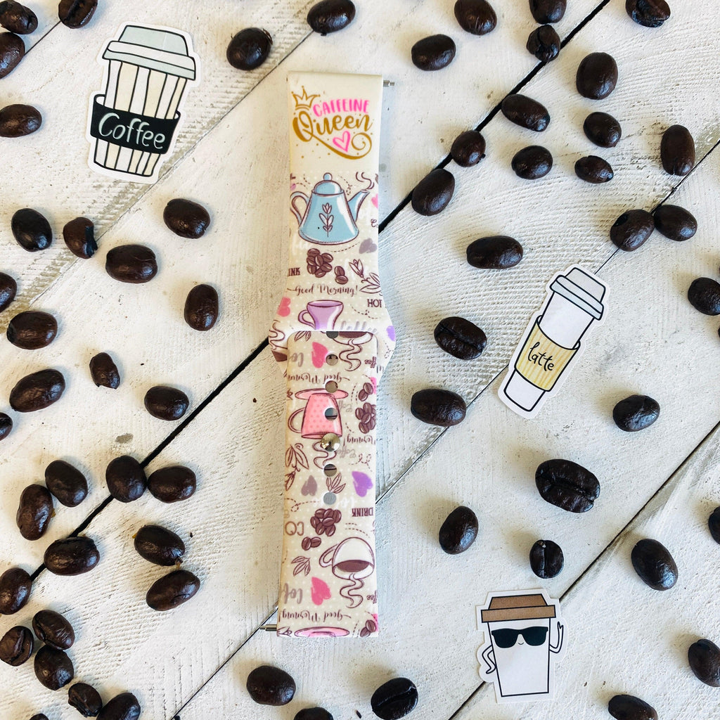 Caffeine Queen Print Silicone Band For Fitbit Versa 1/2 - Fancy Bands 