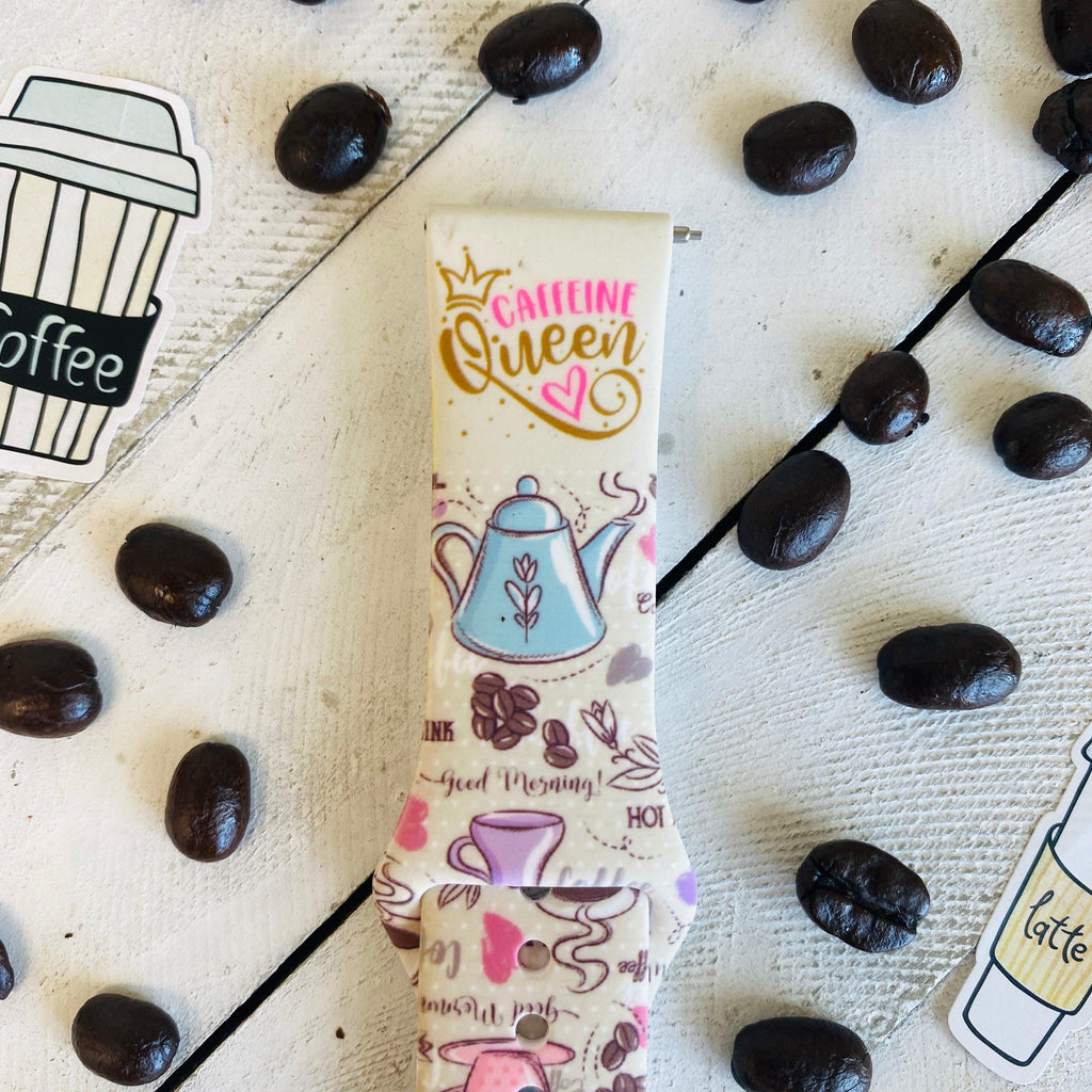 Caffeine Queen Print Silicone Band For Samsung Watch - Fancy Bands 