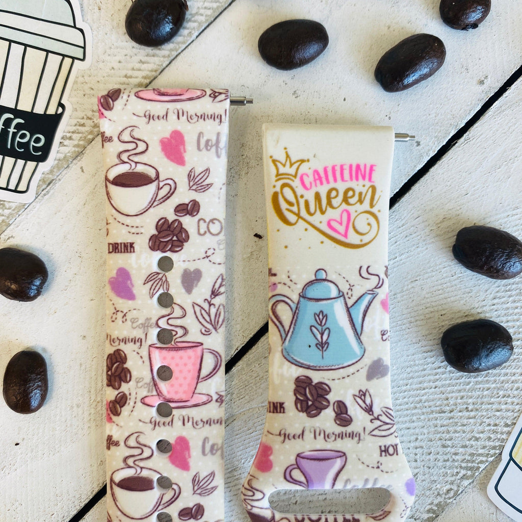 Caffeine Queen Print Silicone Band For Fitbit Versa 1/2 - Fancy Bands 