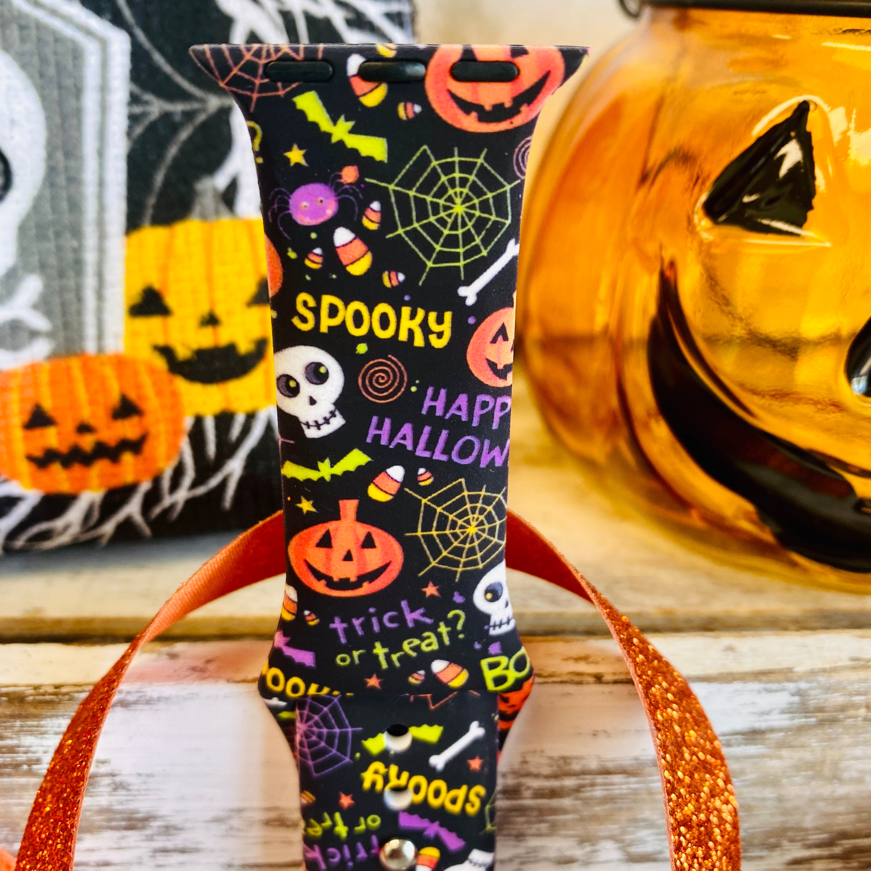 Spooky Print Silicone Band For Apple Watch