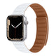 Magnetic Leather Link Band For Apple Watch Multiple Colors Available — High-Quality Leather: Made from premium, soft, and breathable leather, this Apple Watch band is available in a variety of colo...