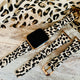 Slim Leather Leopard Band For Apple Watch Two Colors Available