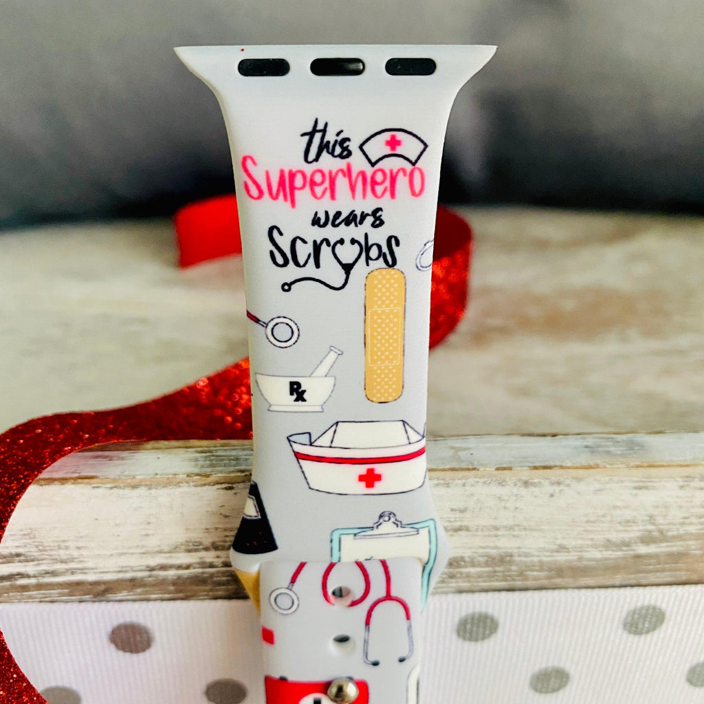Fancy Scrubs Print Silicone Band For Apple Watch - Fancy Bands 