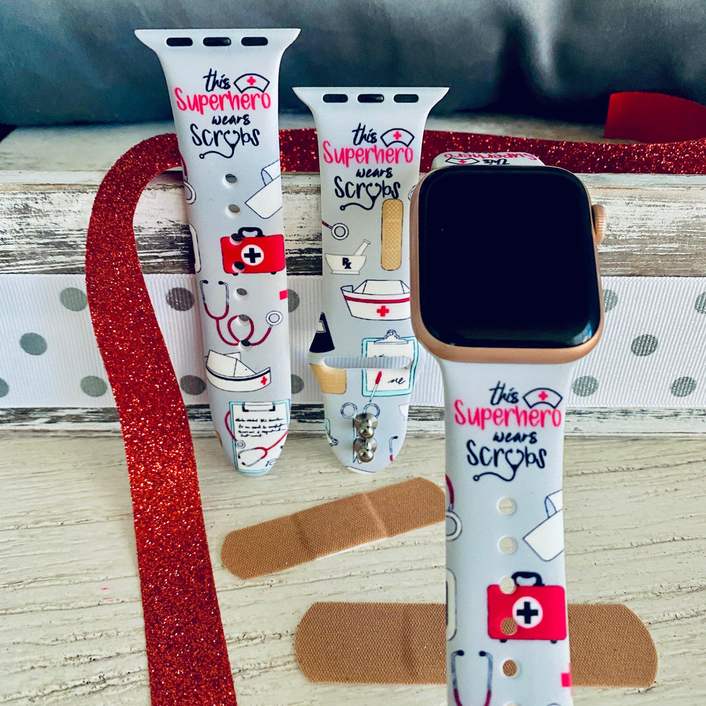 Fancy Scrubs Print Silicone Band For Apple Watch - Fancy Bands 