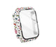 Printed Hard Case With Tempered Glass Screen Protector For Apple Watch Multiple Colors Available