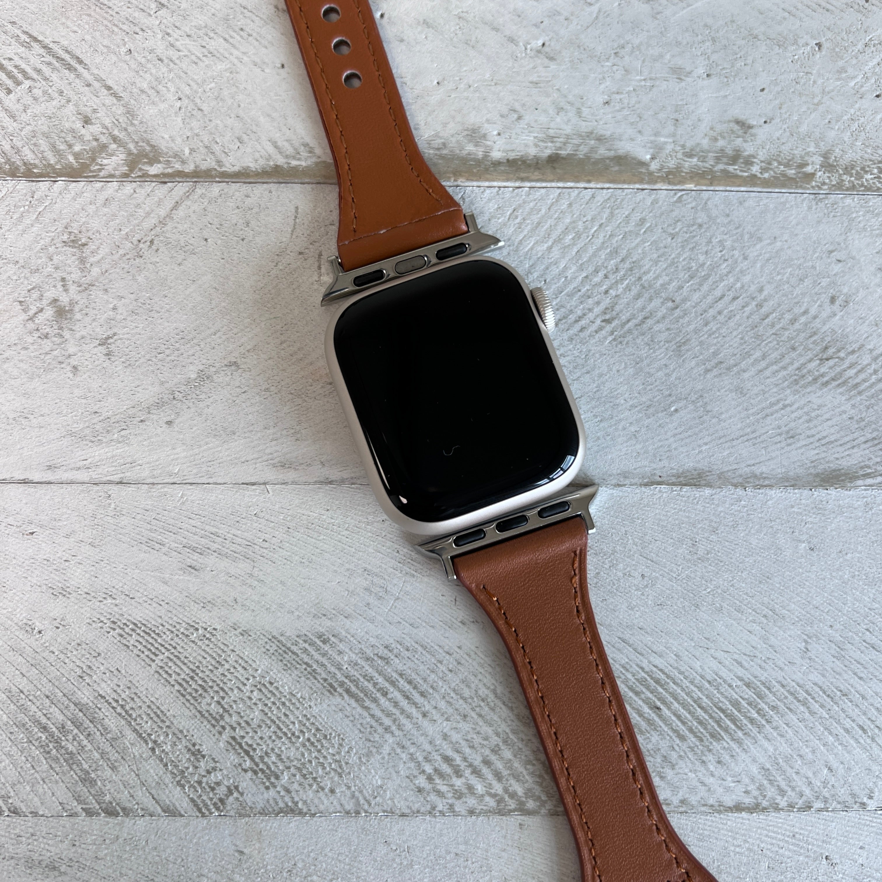 Solid Color Slim Leather Band For Apple Watch Multiple Colors Available