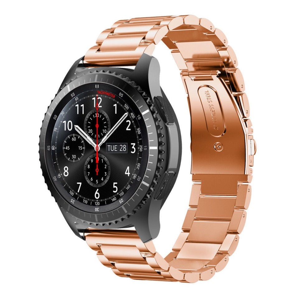 Luxurious Steel Samsung Galaxy Watch Band 20mm / Silver/Gold