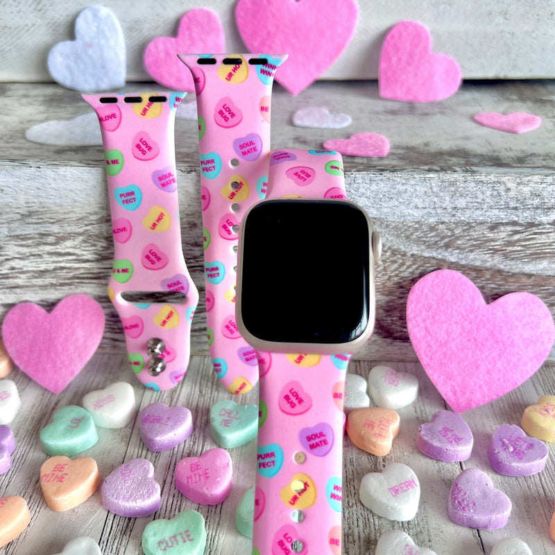 Conversation Hearts Apple Watch band