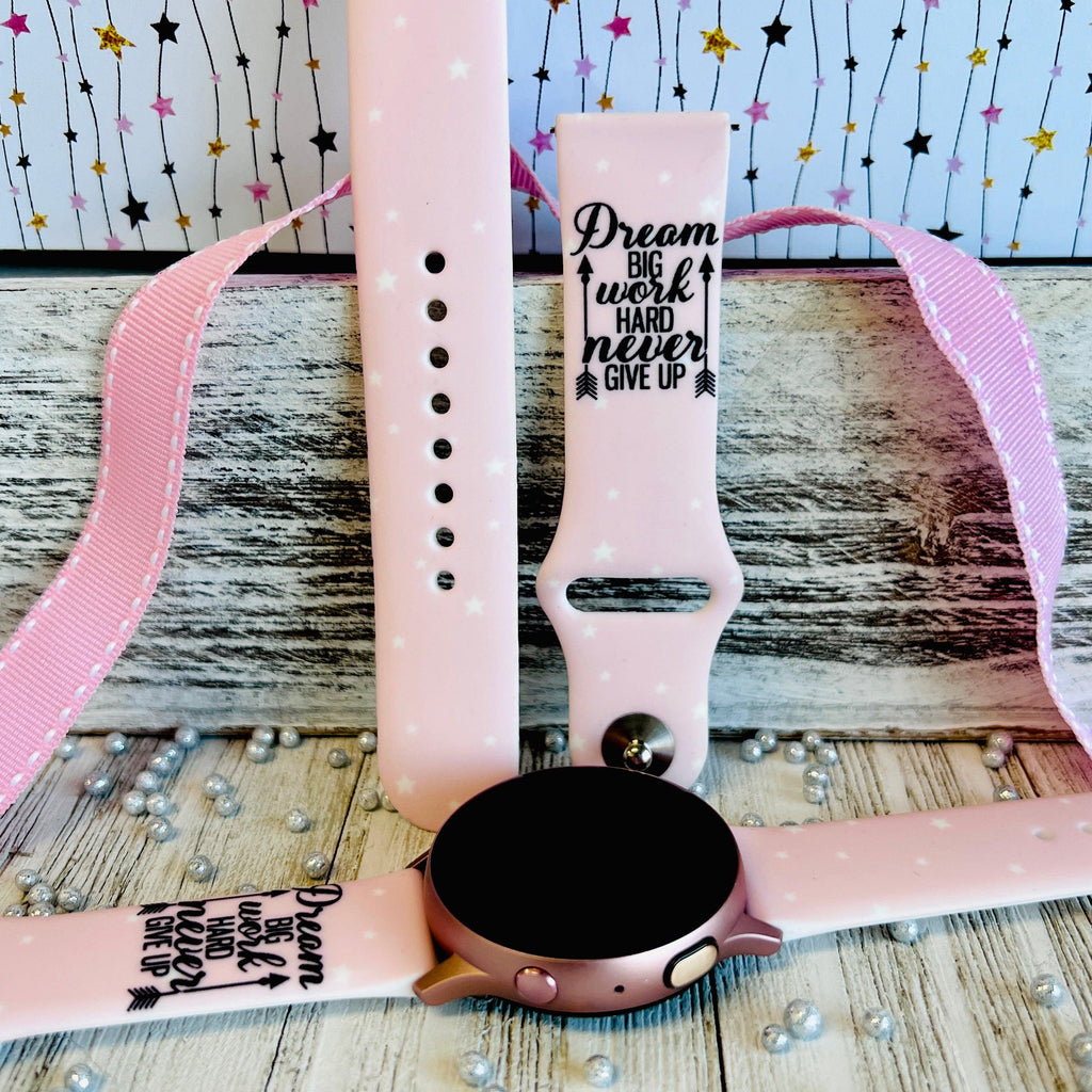 Dream Big Print Silicone Band For Samsung Watch - Fancy Bands 