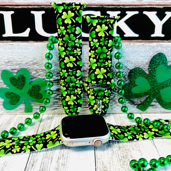 Shamrock Print Silicone Band